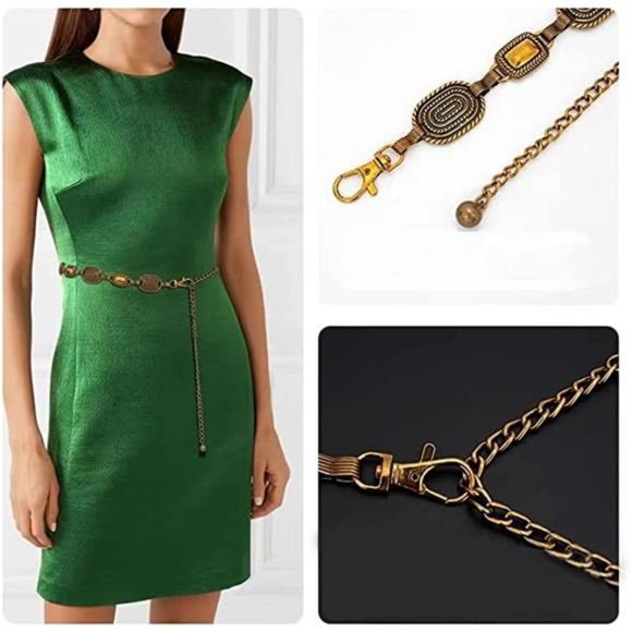 TOPACC Metal Chain Belt for Women Waist chains for Dresses Jeans Western Cowgirl main image 5
